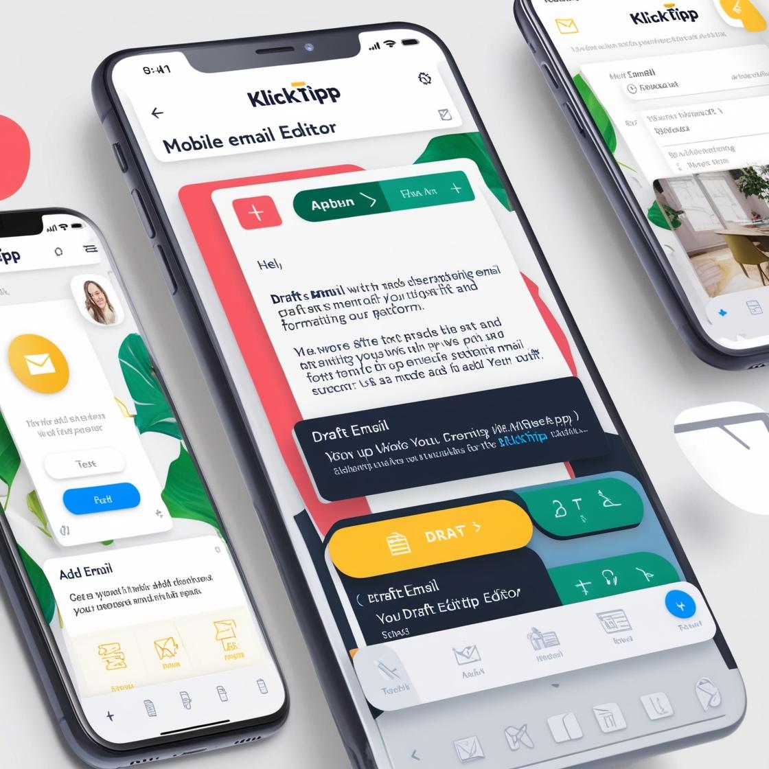 KlickTipp mobile email editor interface